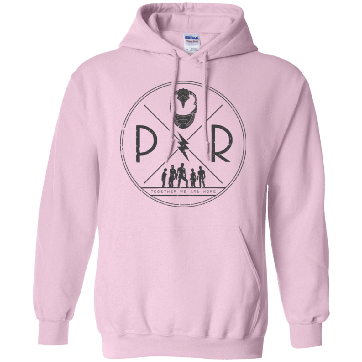 Sweatshirts Light Pink / Small Black Power Pullover Hoodie