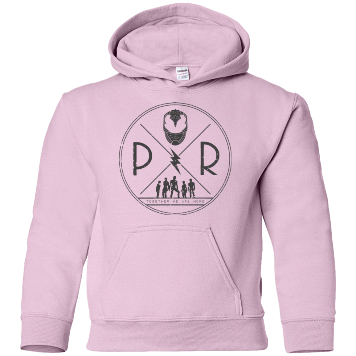 Sweatshirts Light Pink / YS Black Power Youth Hoodie