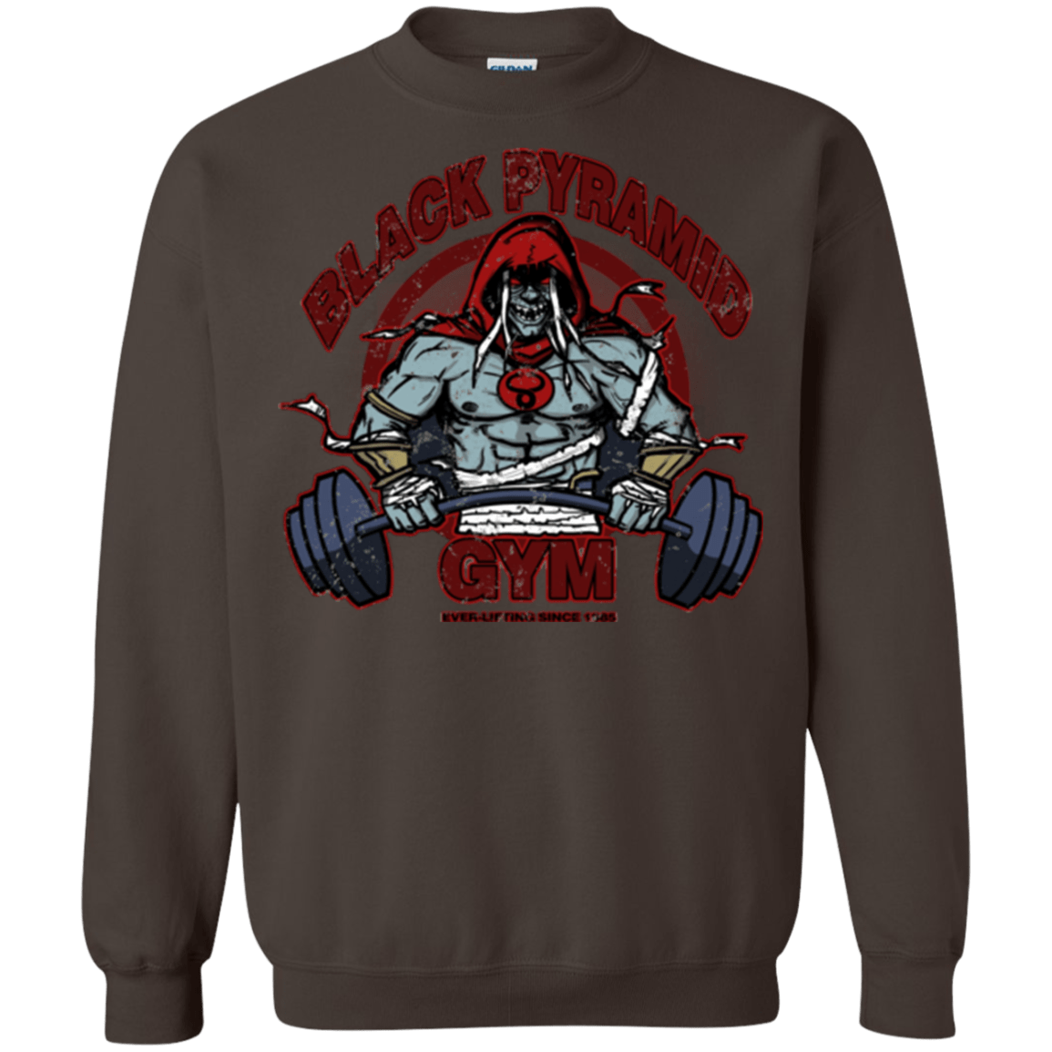 Sweatshirts Dark Chocolate / Small Black Pyramid Gym Crewneck Sweatshirt