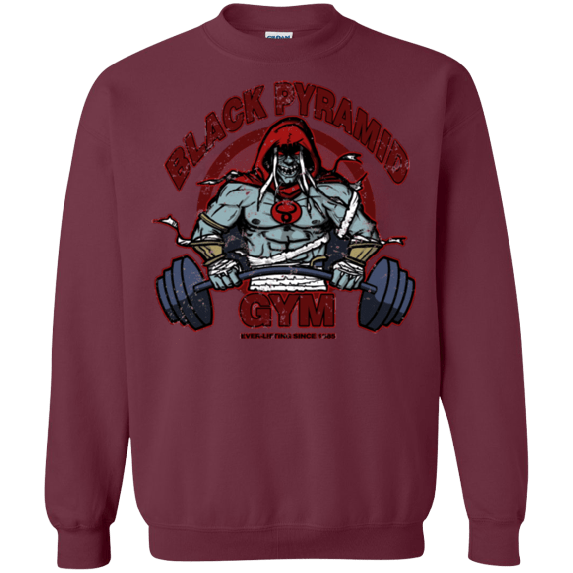 Sweatshirts Maroon / Small Black Pyramid Gym Crewneck Sweatshirt