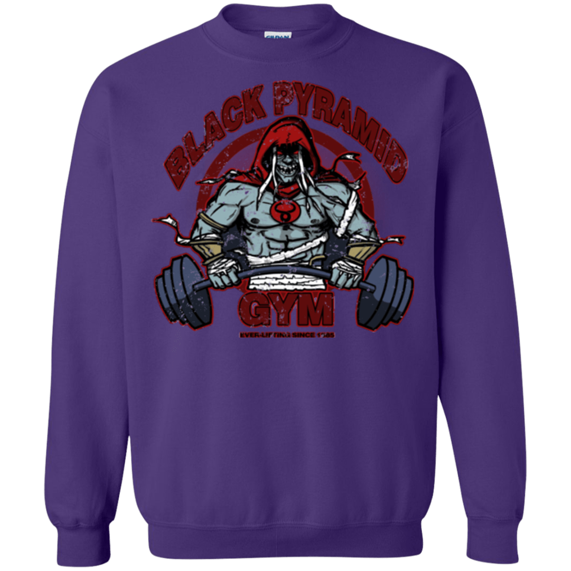 Sweatshirts Purple / Small Black Pyramid Gym Crewneck Sweatshirt