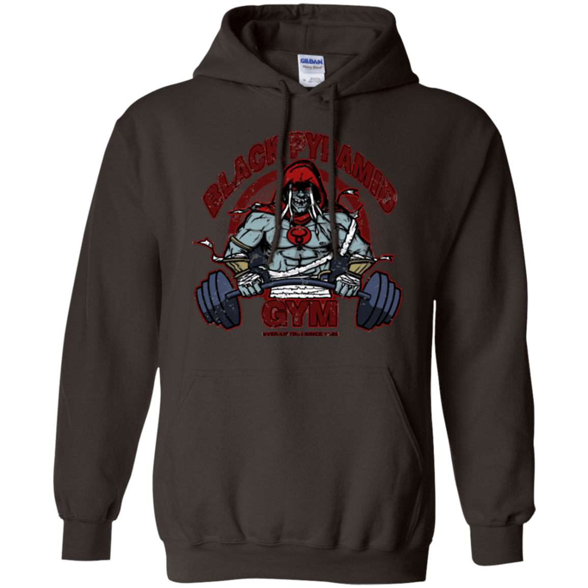 Sweatshirts Dark Chocolate / Small Black Pyramid Gym Pullover Hoodie