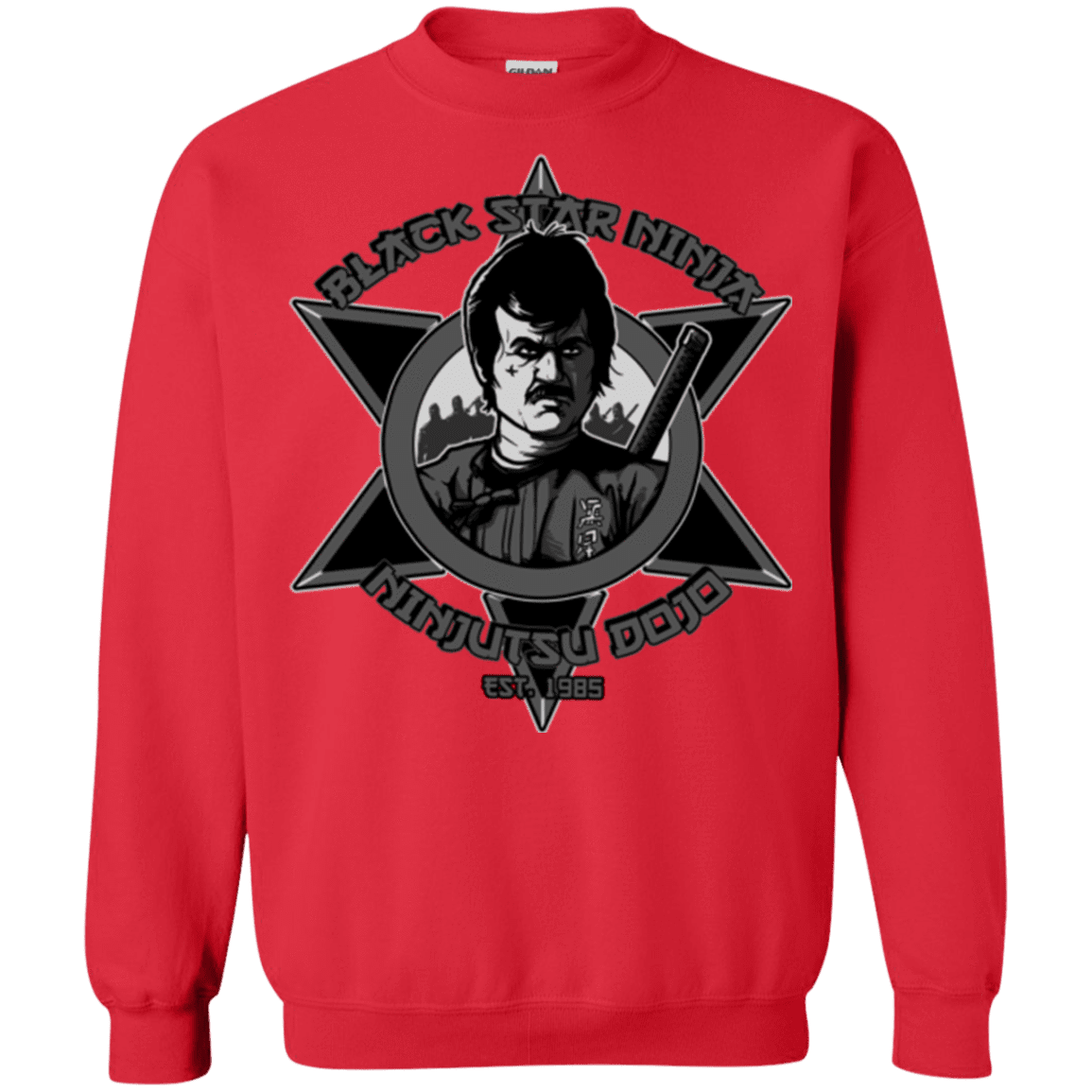 Sweatshirts Red / S Black Star Dojo Crewneck Sweatshirt