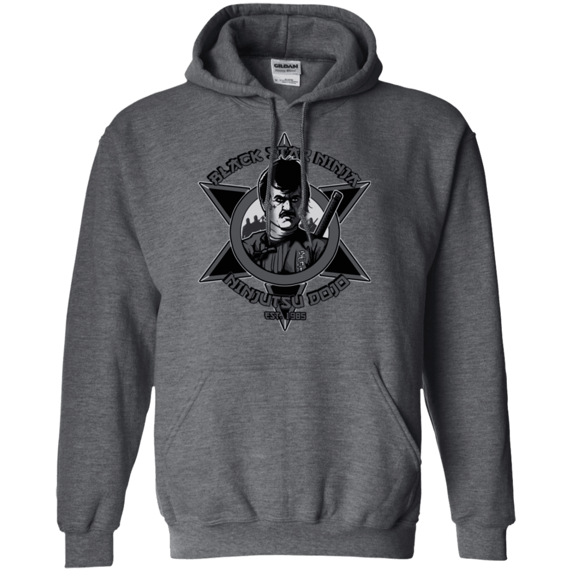 Sweatshirts Dark Heather / S Black Star Dojo Pullover Hoodie