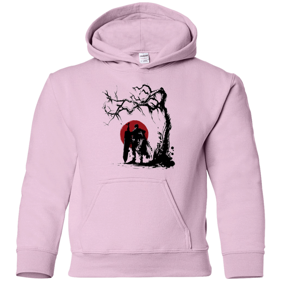 Sweatshirts Light Pink / YS Black Swordsman under the sun Youth Hoodie