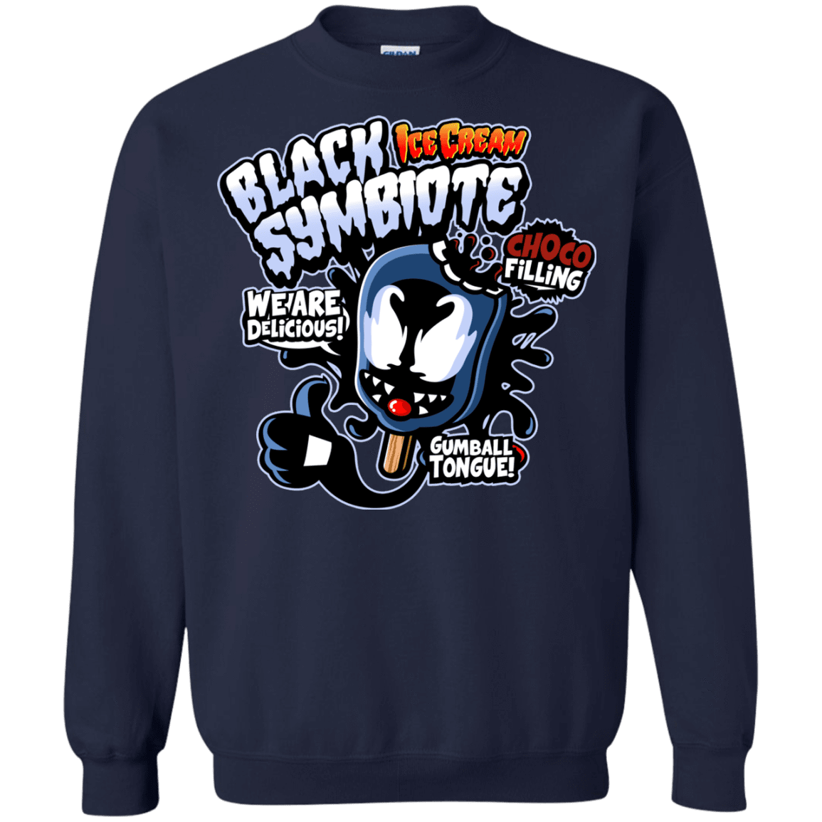 Sweatshirts Navy / S Black Symbiote Ice Cream Crewneck Sweatshirt