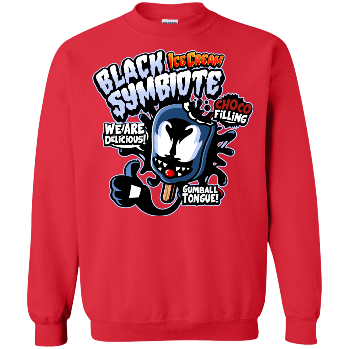 Sweatshirts Red / S Black Symbiote Ice Cream Crewneck Sweatshirt