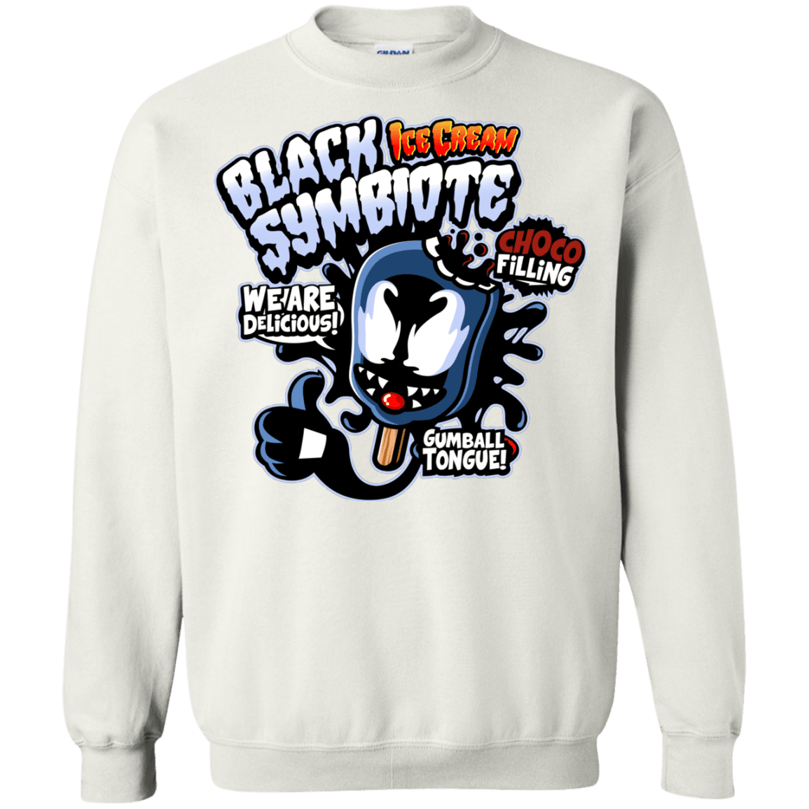 Sweatshirts White / S Black Symbiote Ice Cream Crewneck Sweatshirt