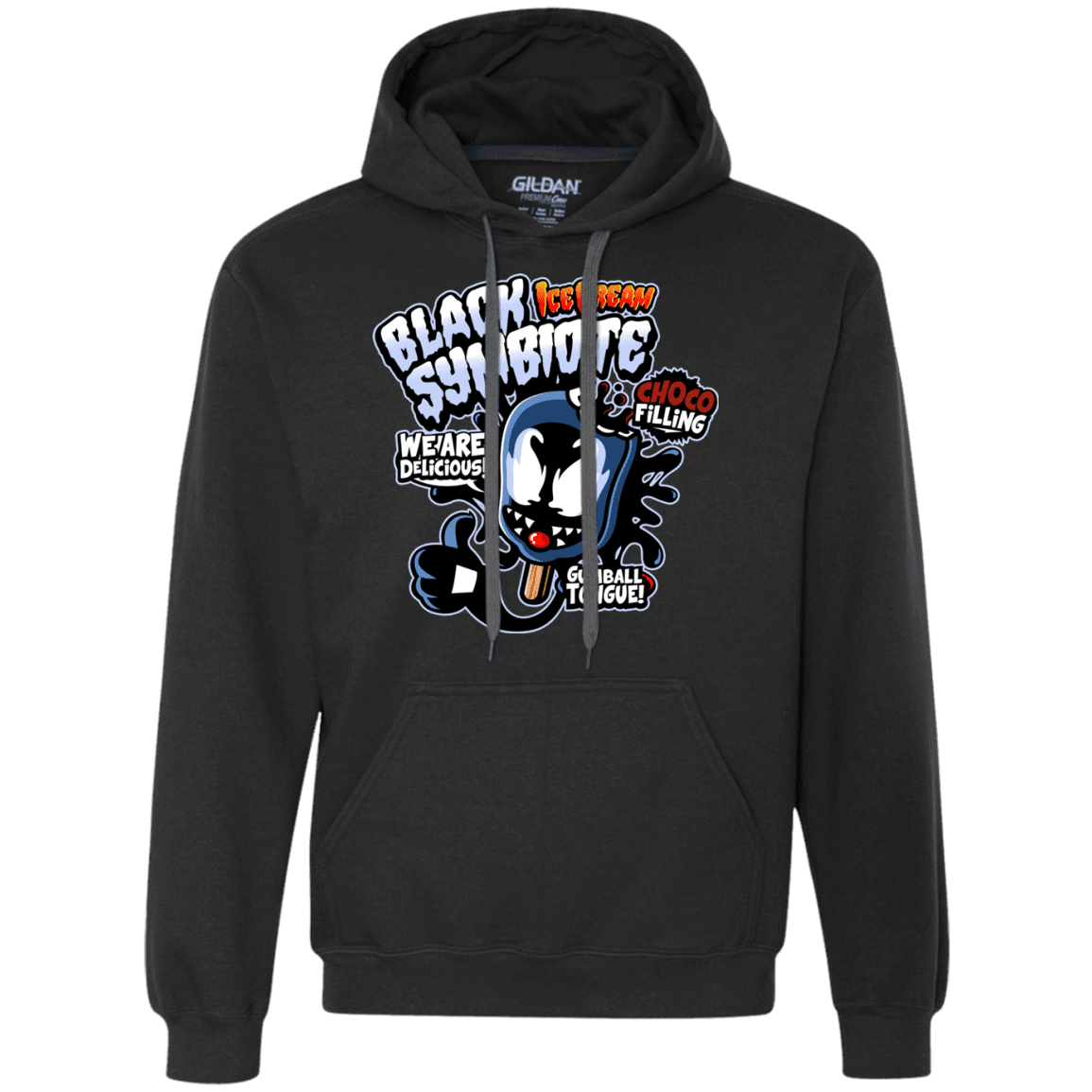 Sweatshirts Black / S Black Symbiote Ice Cream Premium Fleece Hoodie