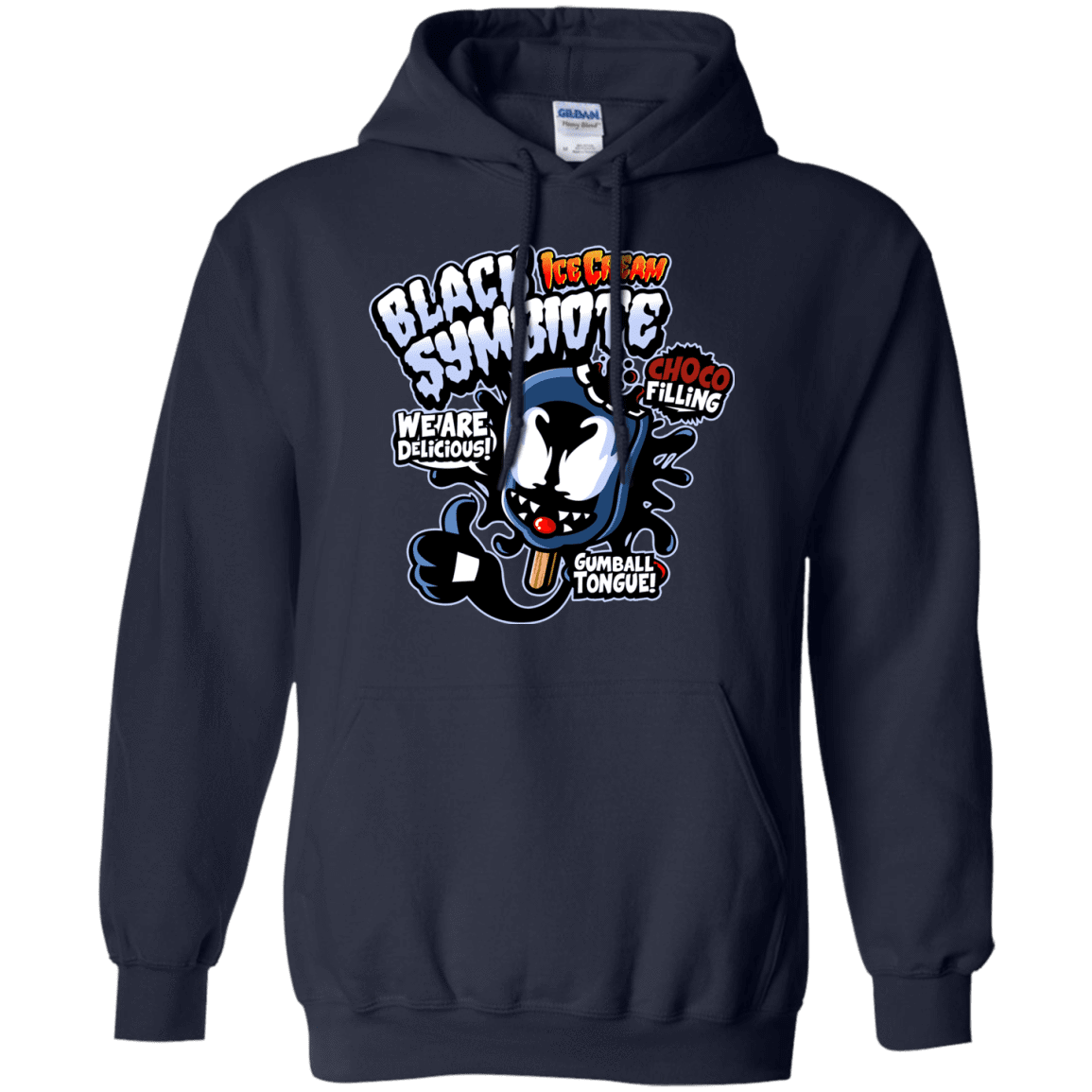 Sweatshirts Navy / S Black Symbiote Ice Cream Pullover Hoodie