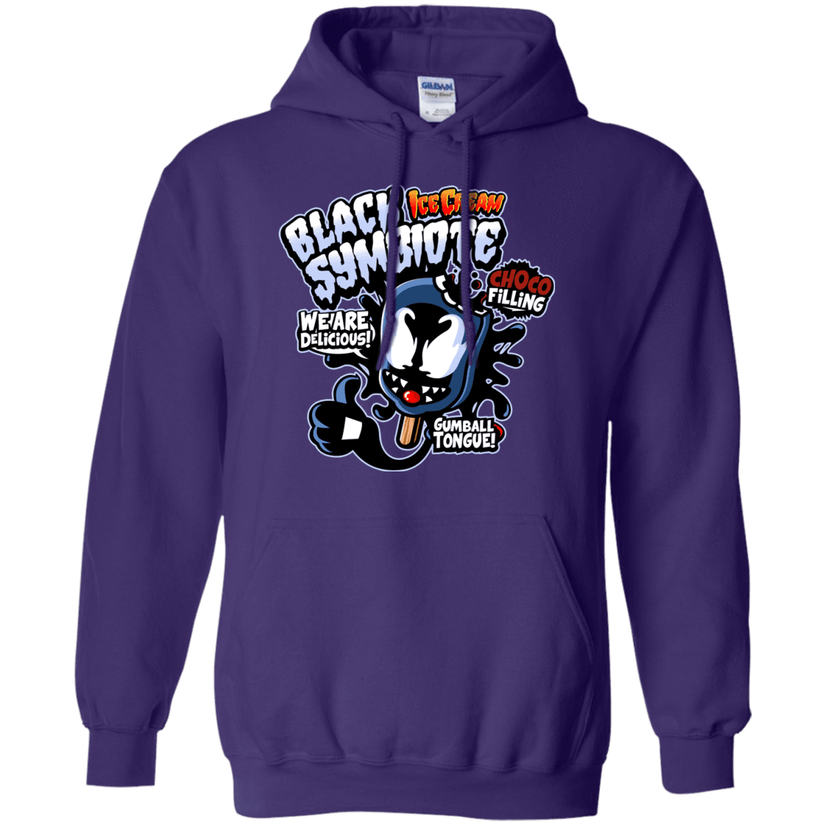 Sweatshirts Purple / S Black Symbiote Ice Cream Pullover Hoodie