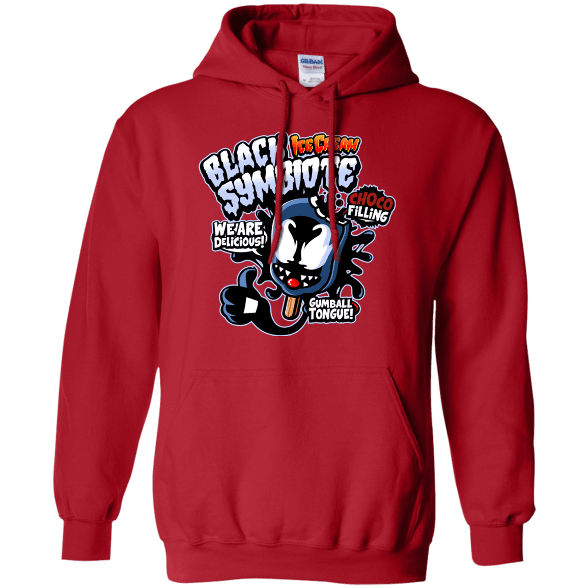 Sweatshirts Red / S Black Symbiote Ice Cream Pullover Hoodie
