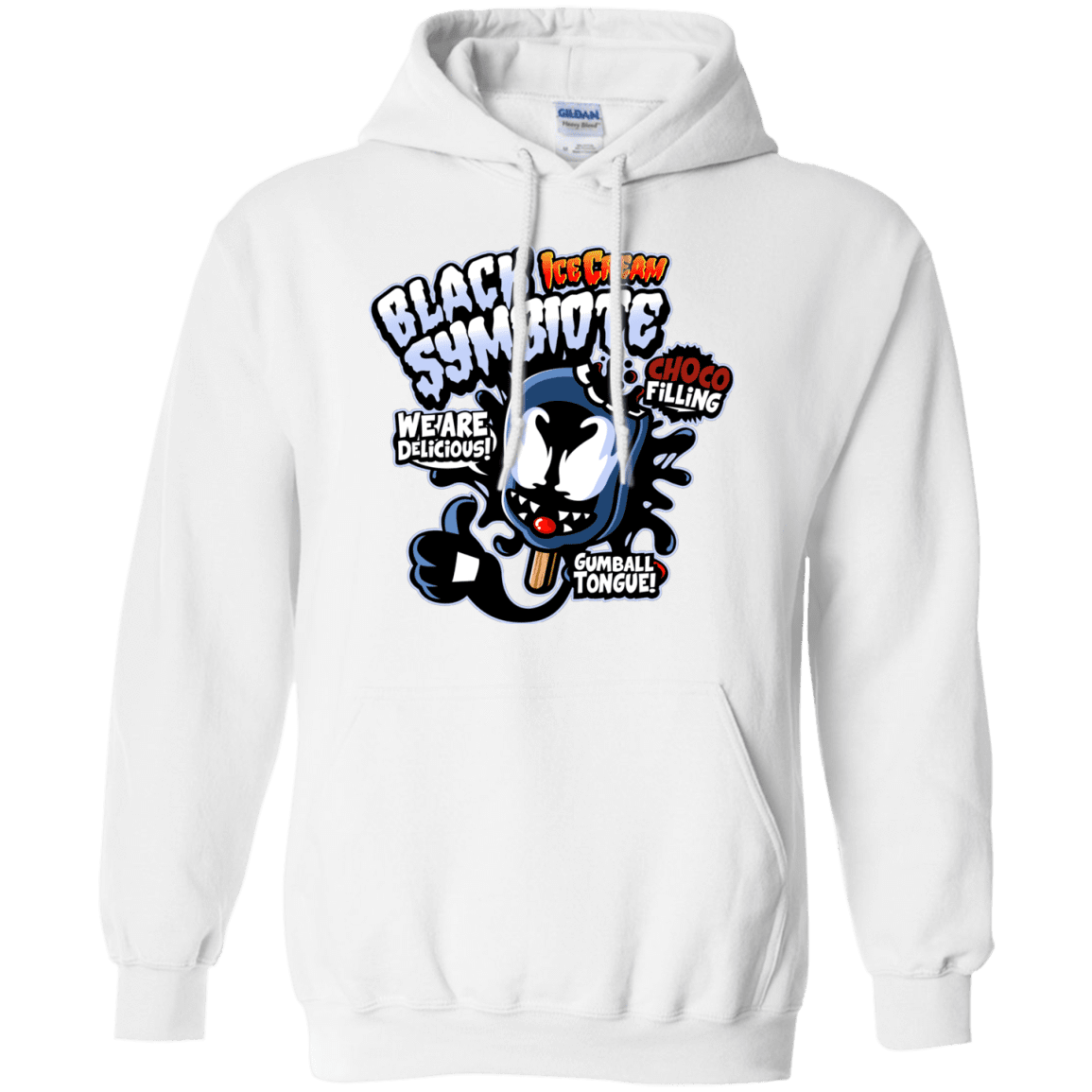 Sweatshirts White / S Black Symbiote Ice Cream Pullover Hoodie