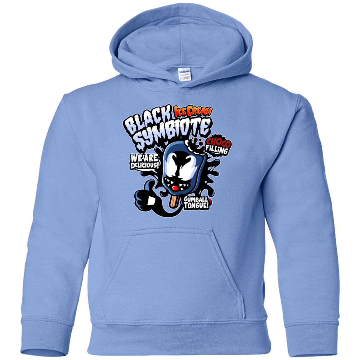 Sweatshirts Carolina Blue / YS Black Symbiote Ice Cream Youth Hoodie