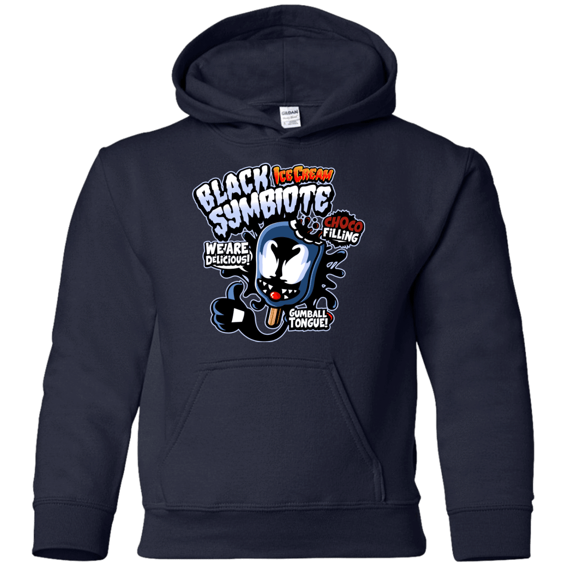 Sweatshirts Navy / YS Black Symbiote Ice Cream Youth Hoodie