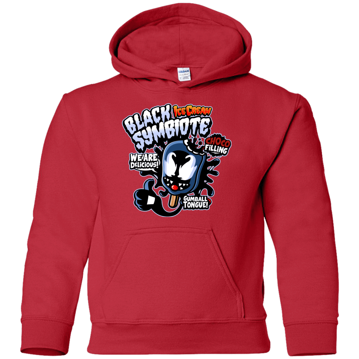 Sweatshirts Red / YS Black Symbiote Ice Cream Youth Hoodie