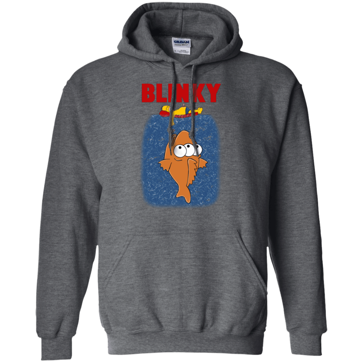 Sweatshirts Dark Heather / Small Blinky Jaws Pullover Hoodie