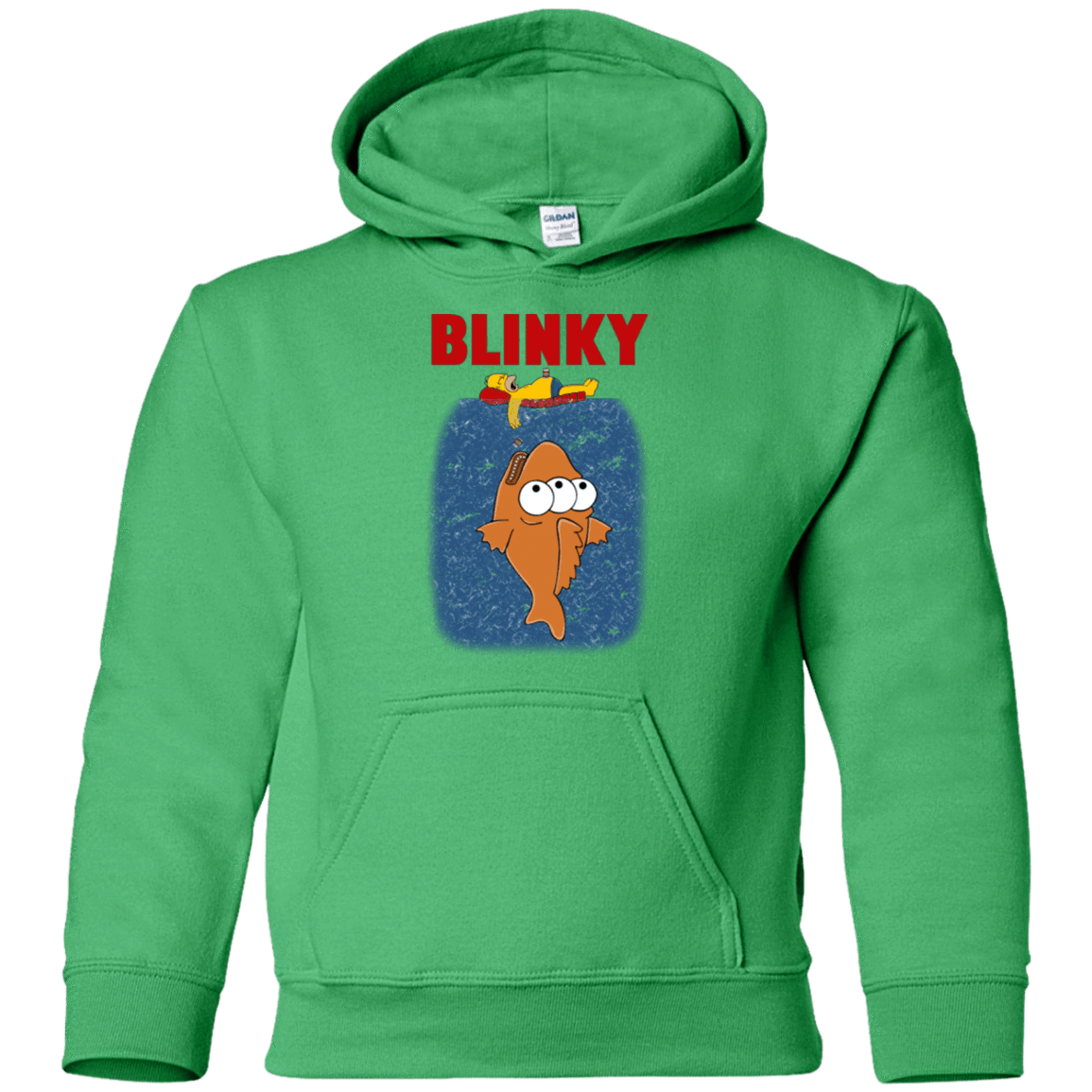 Sweatshirts Irish Green / YS Blinky Jaws Youth Hoodie
