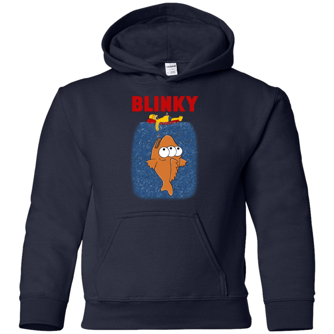 Sweatshirts Navy / YS Blinky Jaws Youth Hoodie