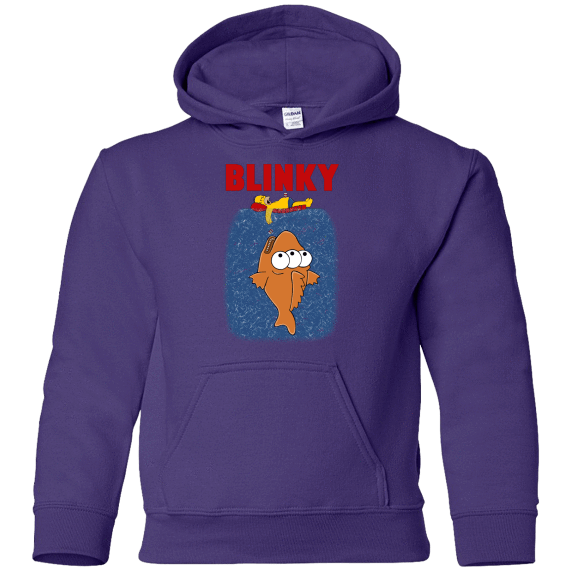 Sweatshirts Purple / YS Blinky Jaws Youth Hoodie