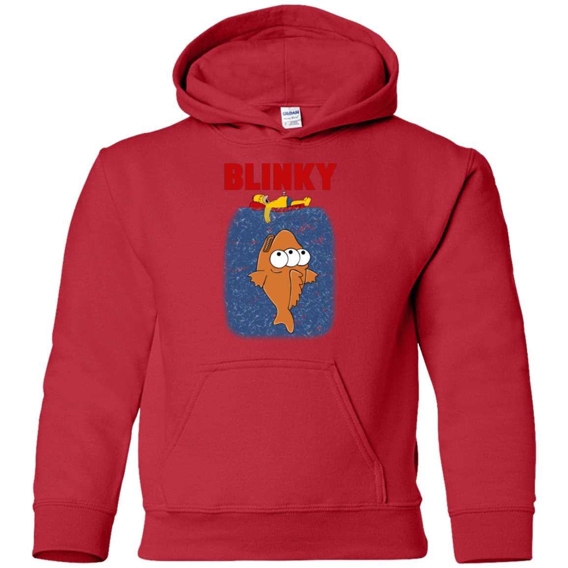Sweatshirts Red / YS Blinky Jaws Youth Hoodie