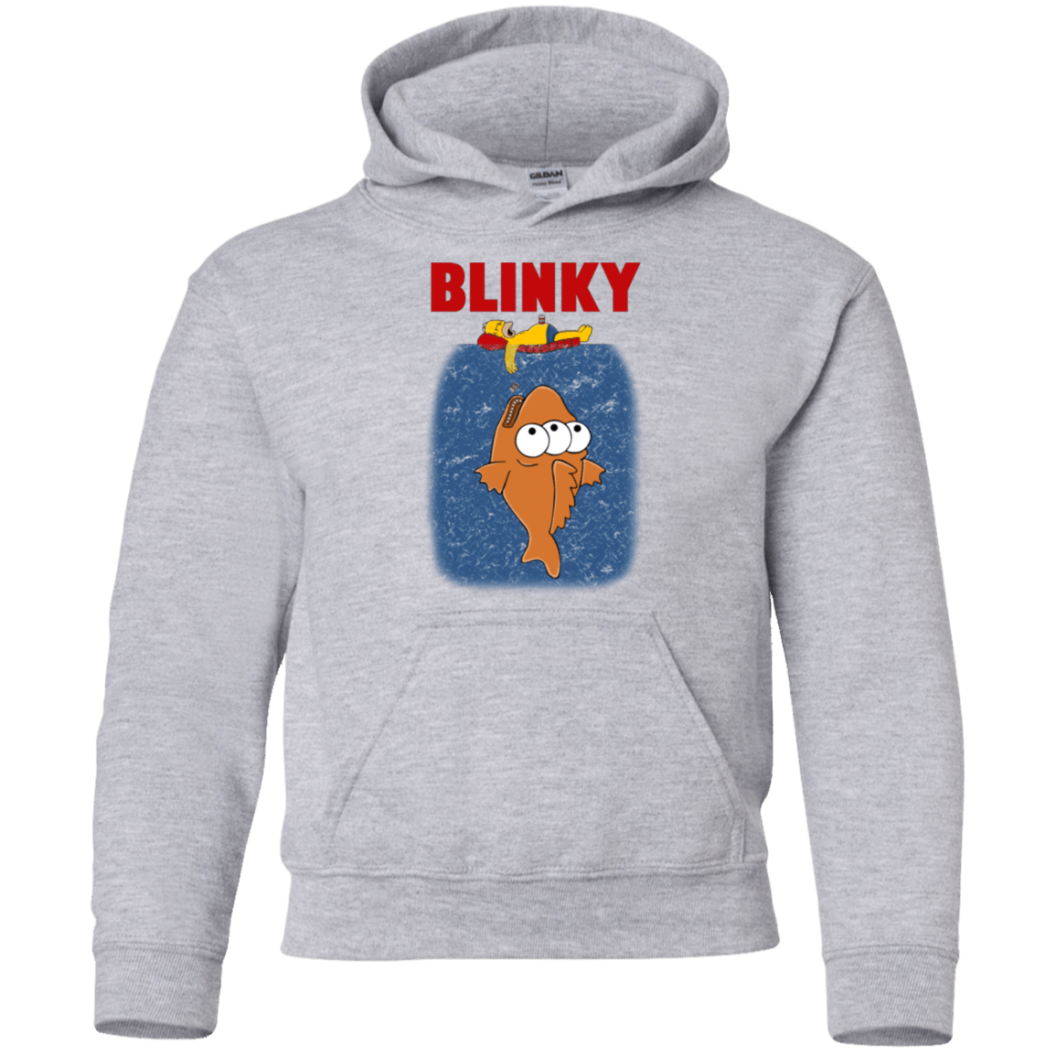 Sweatshirts Sport Grey / YS Blinky Jaws Youth Hoodie