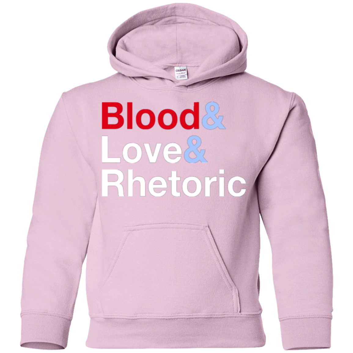 Sweatshirts Light Pink / YS Blood Love Rhetoric Youth Hoodie