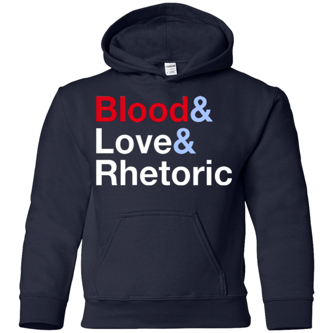Sweatshirts Navy / YS Blood Love Rhetoric Youth Hoodie