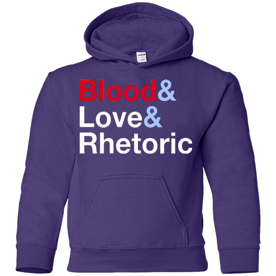 Sweatshirts Purple / YS Blood Love Rhetoric Youth Hoodie