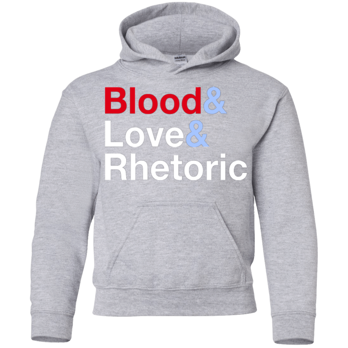 Sweatshirts Sport Grey / YS Blood Love Rhetoric Youth Hoodie