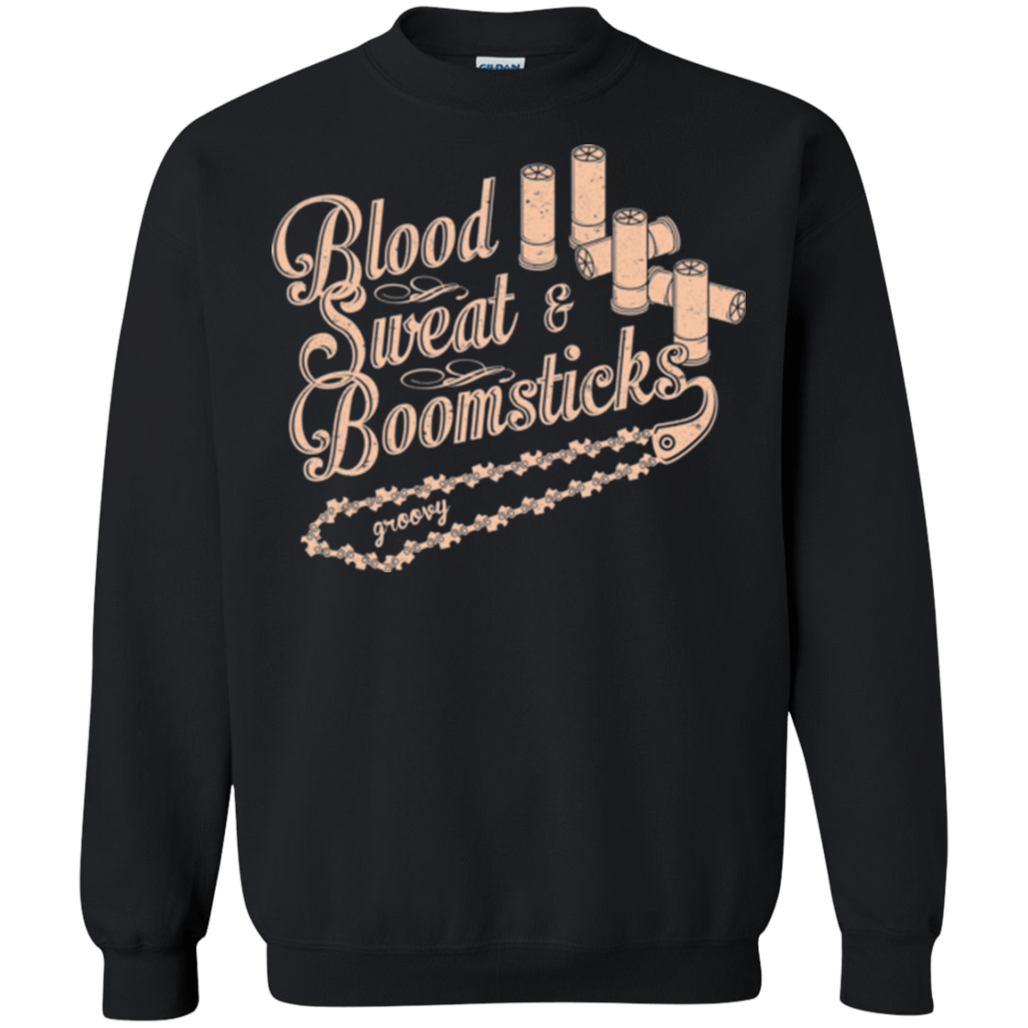 Sweatshirts Black / Small Blood Sweat & Boomsticks Crewneck Sweatshirt