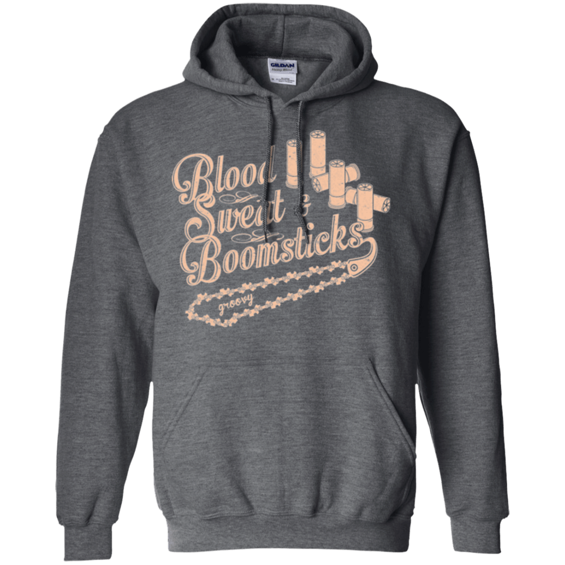Sweatshirts Dark Heather / Small Blood Sweat & Boomsticks Pullover Hoodie