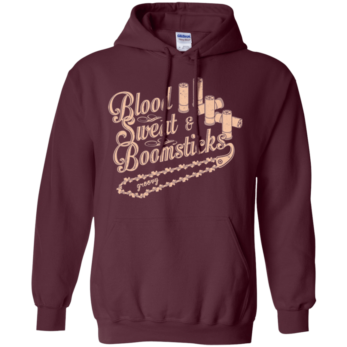 Sweatshirts Maroon / Small Blood Sweat & Boomsticks Pullover Hoodie