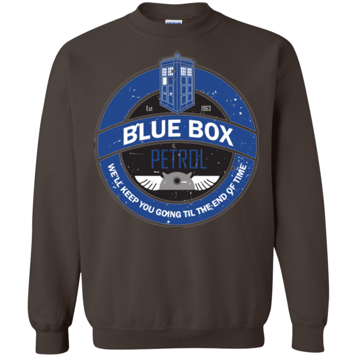 Sweatshirts Dark Chocolate / Small Blue Box V7(1) Crewneck Sweatshirt