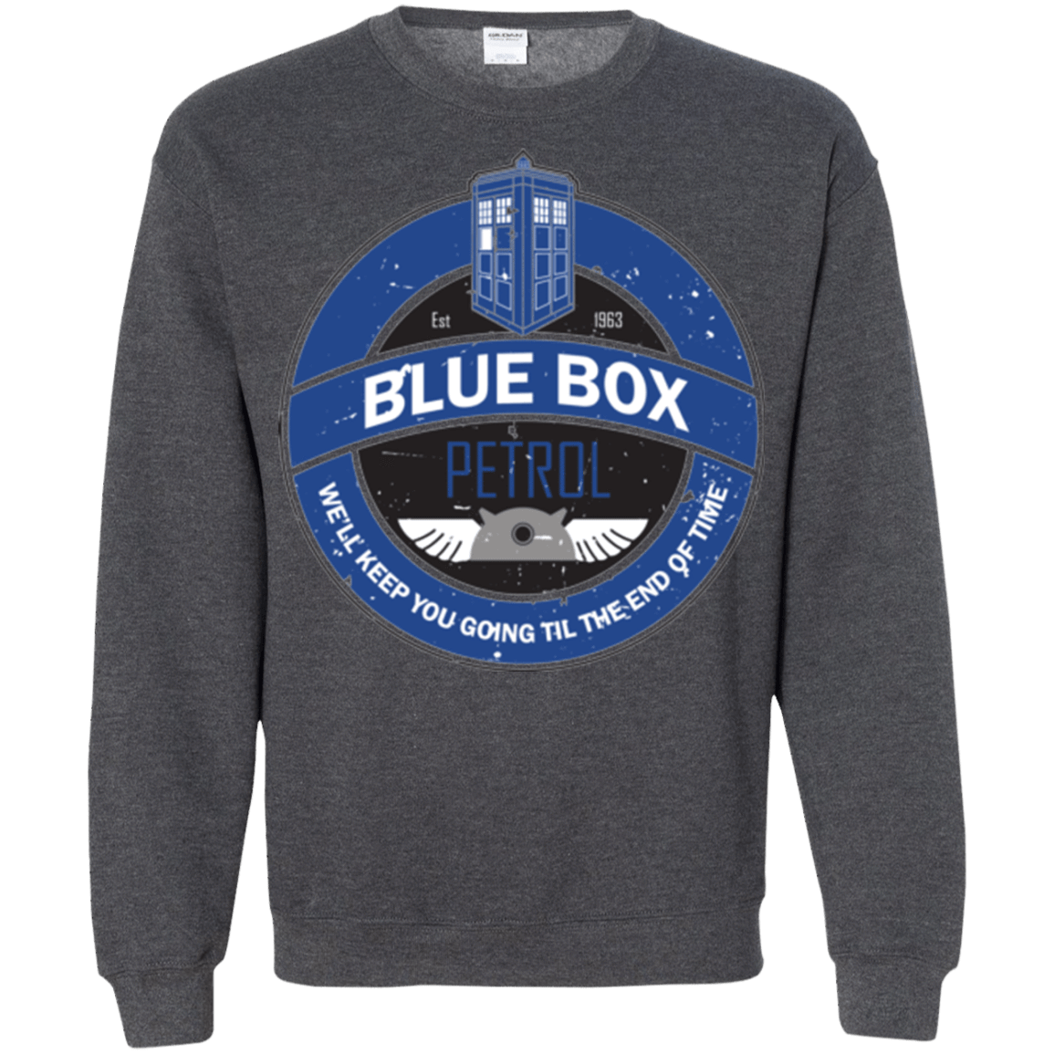 Sweatshirts Dark Heather / Small Blue Box V7(1) Crewneck Sweatshirt