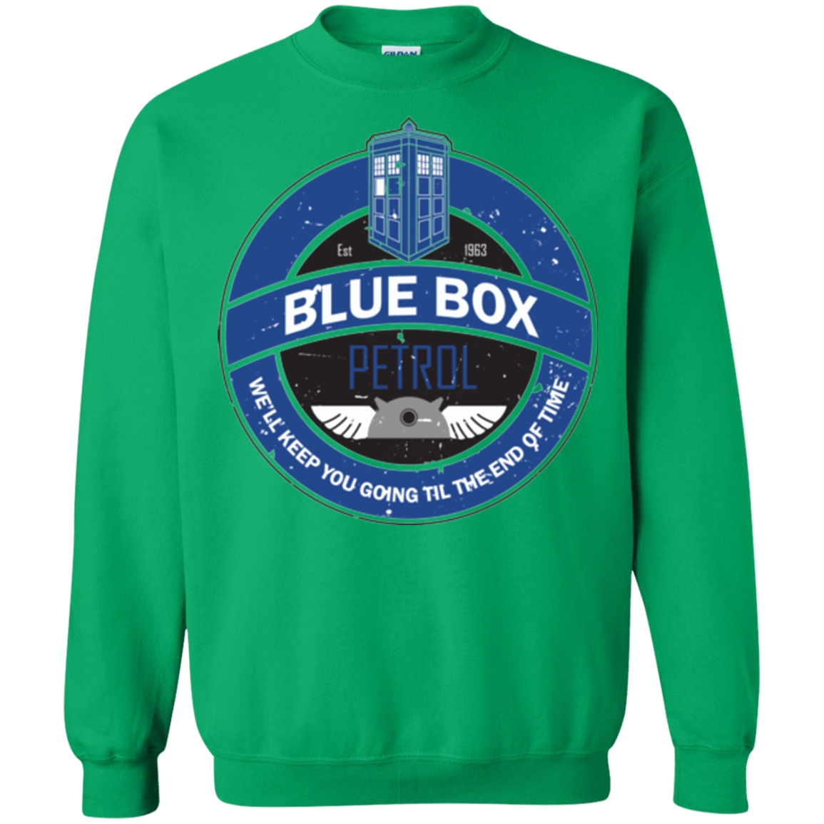 Sweatshirts Irish Green / Small Blue Box V7(1) Crewneck Sweatshirt