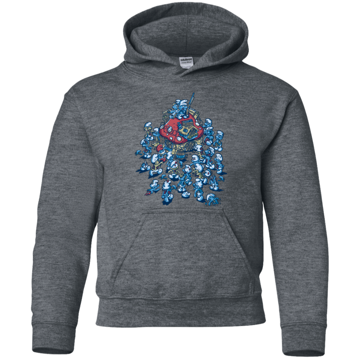 Sweatshirts Dark Heather / YS BLUE HORDE Youth Hoodie