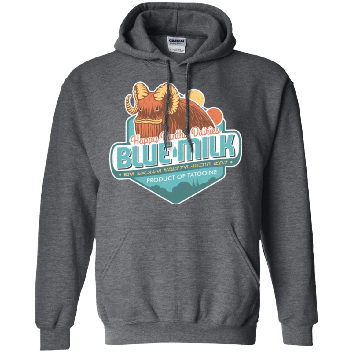 Sweatshirts Dark Heather / S Blue Milk Pullover Hoodie