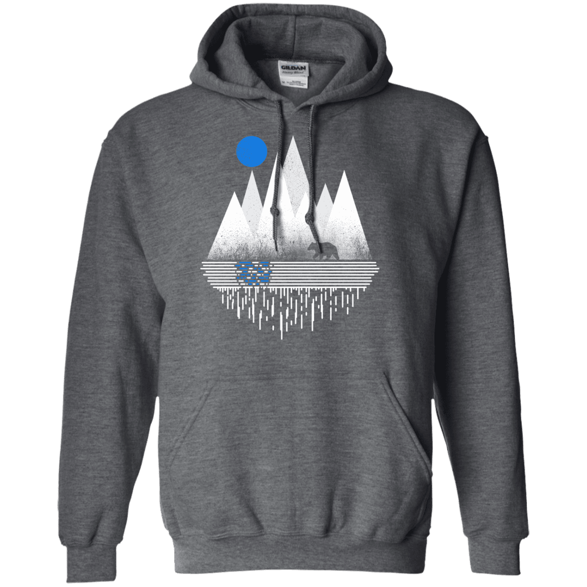 Sweatshirts Dark Heather / S Blue Moon Pullover Hoodie