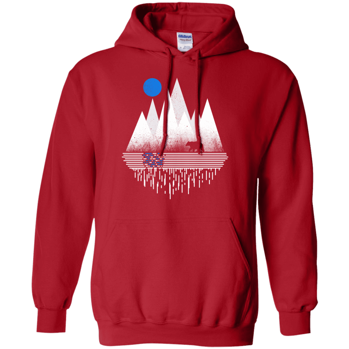 Sweatshirts Red / S Blue Moon Pullover Hoodie