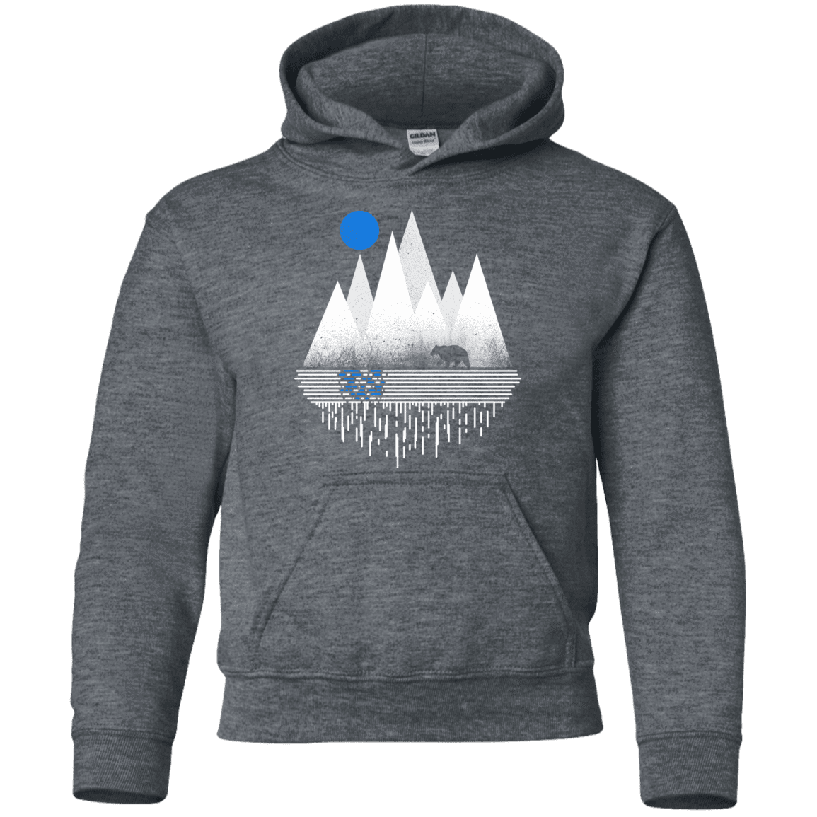 Sweatshirts Dark Heather / YS Blue Moon Youth Hoodie