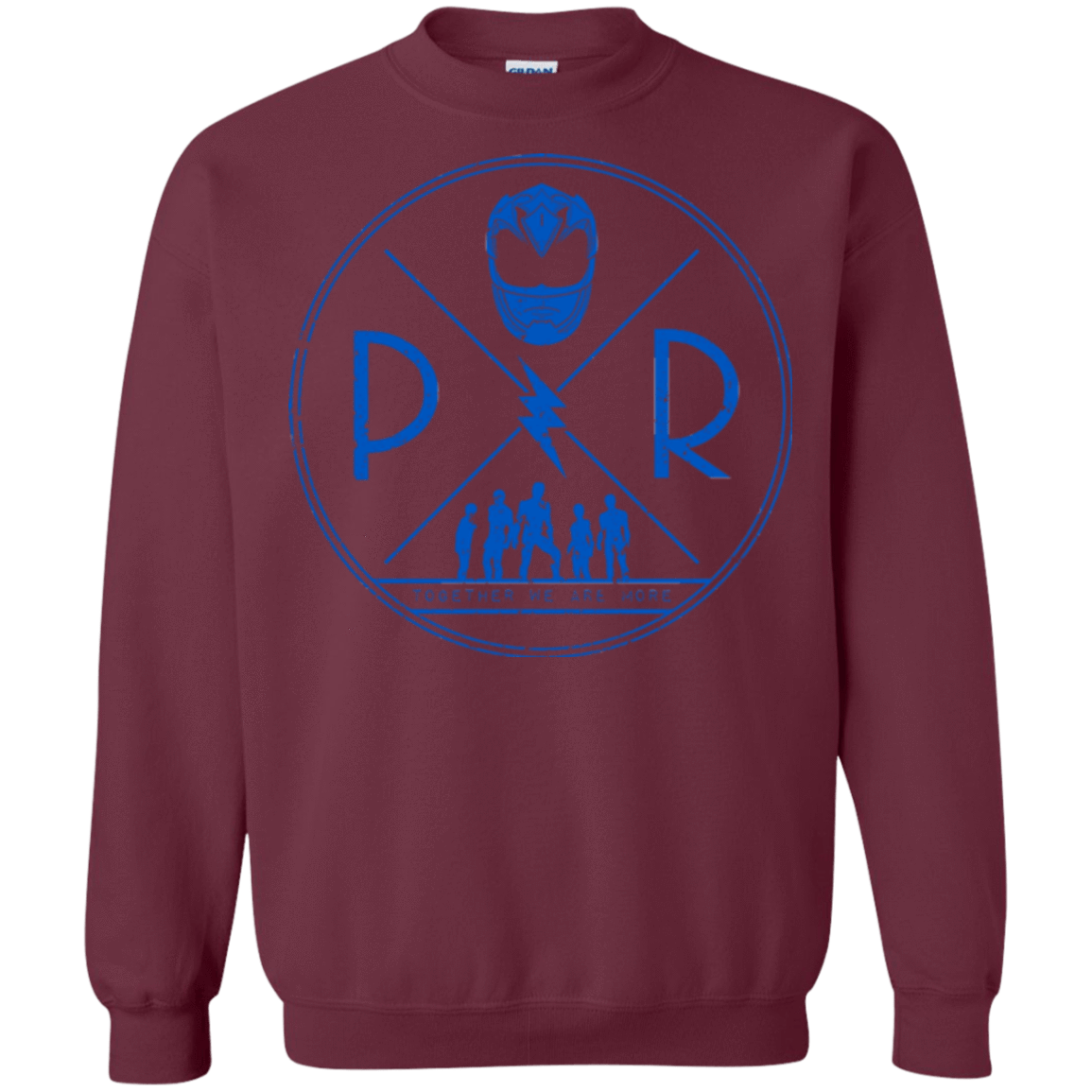 Sweatshirts Maroon / Small Blue Power Crewneck Sweatshirt