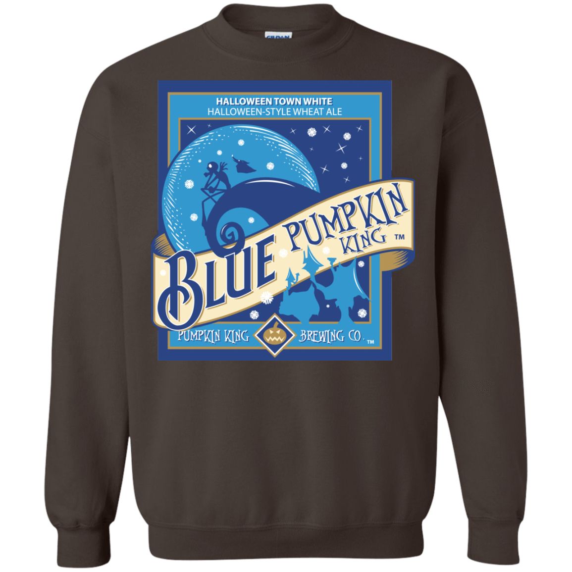Sweatshirts Dark Chocolate / Small Blue Pumpkin King Crewneck Sweatshirt