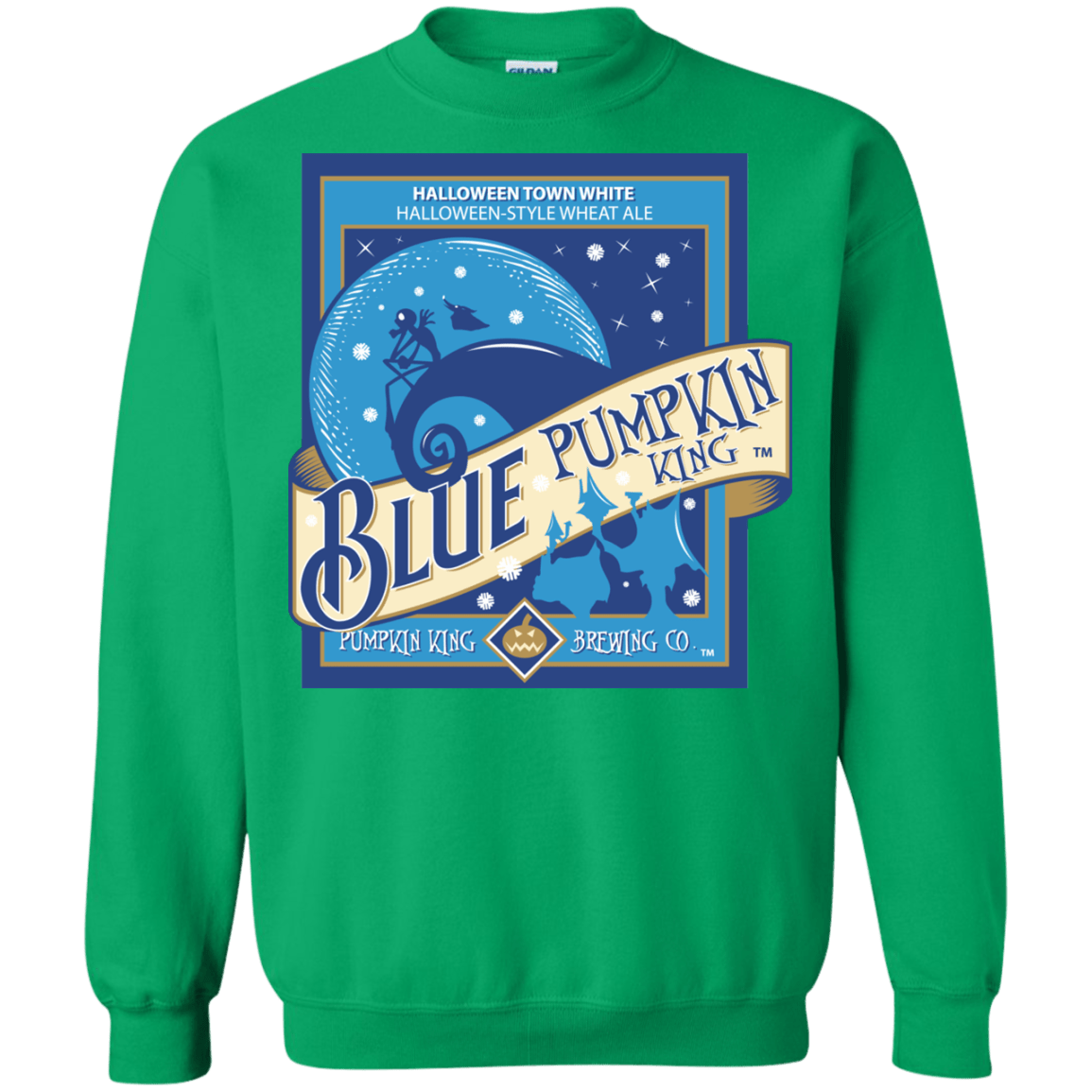 Sweatshirts Irish Green / Small Blue Pumpkin King Crewneck Sweatshirt