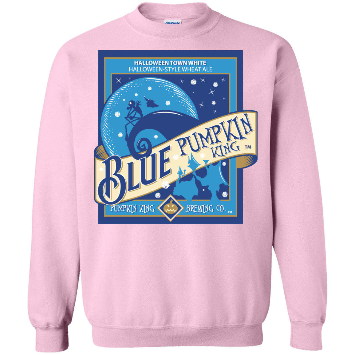 Sweatshirts Light Pink / Small Blue Pumpkin King Crewneck Sweatshirt