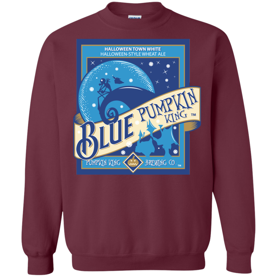 Sweatshirts Maroon / Small Blue Pumpkin King Crewneck Sweatshirt
