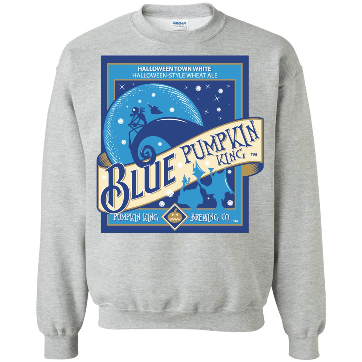 Sweatshirts Sport Grey / Small Blue Pumpkin King Crewneck Sweatshirt