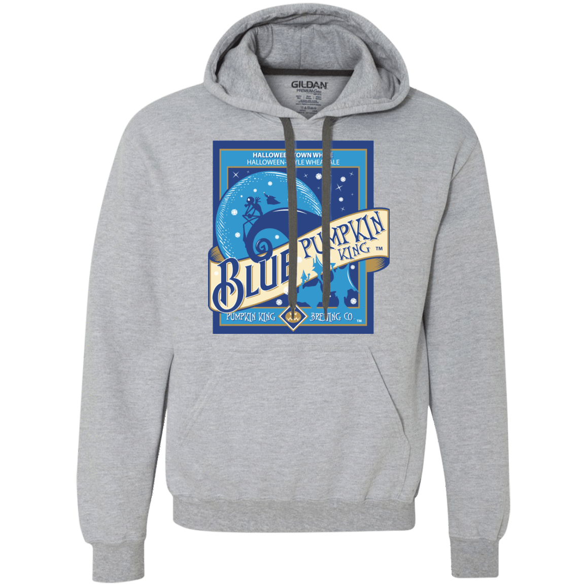 Sweatshirts Sport Grey / Small Blue Pumpkin King Premium Fleece Hoodie