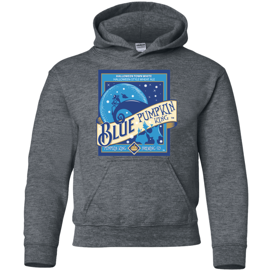 Sweatshirts Dark Heather / YS Blue Pumpkin King Youth Hoodie