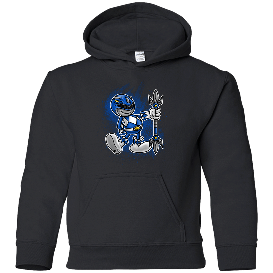 Sweatshirts Black / YS Blue Ranger Artwork Youth Hoodie